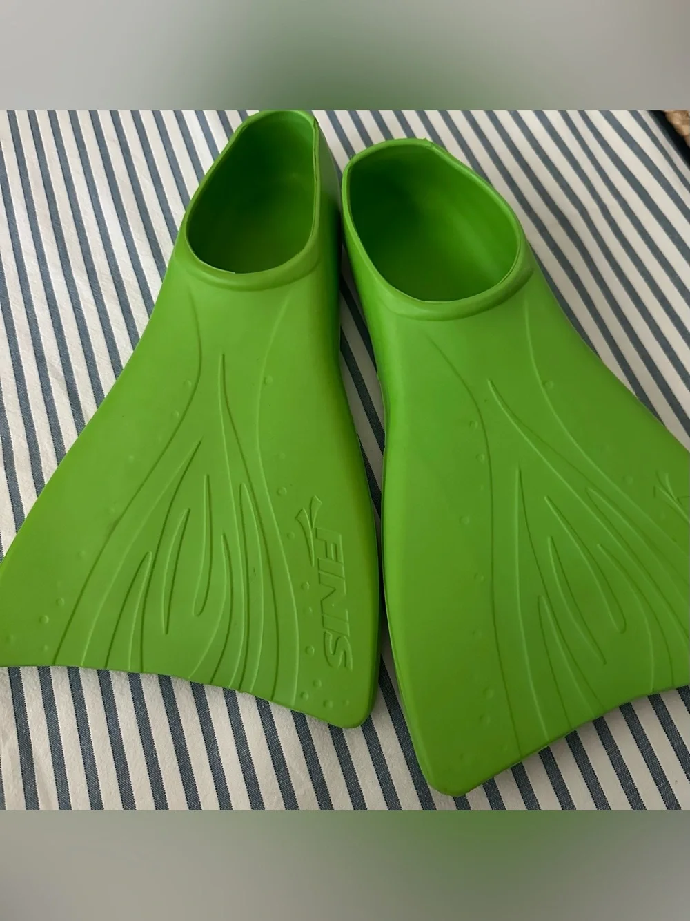 LETS Green Kids Swim Fins - Slip-On Training Flippers